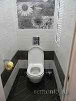 черно-белая плитка в туалете