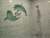 панно дельфины из плитки
