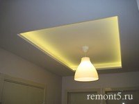 двухуровневый потолок со светодиодной подсветкой