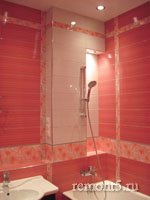 короб из плитки в душе, коллекция Челси Kerama Marazzi