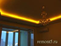 двухуровневый потолок с подсветкой