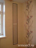 трубы отопления спрятаны в гипсокартонную стену