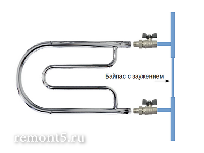 схема перемычки для полотенцесушителя