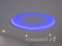 круг в потолке с подсветкой